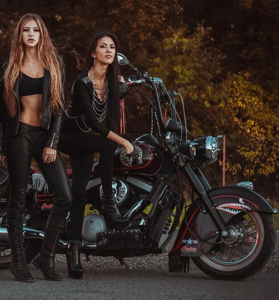 Beautiful girls and bikes in Ankan
