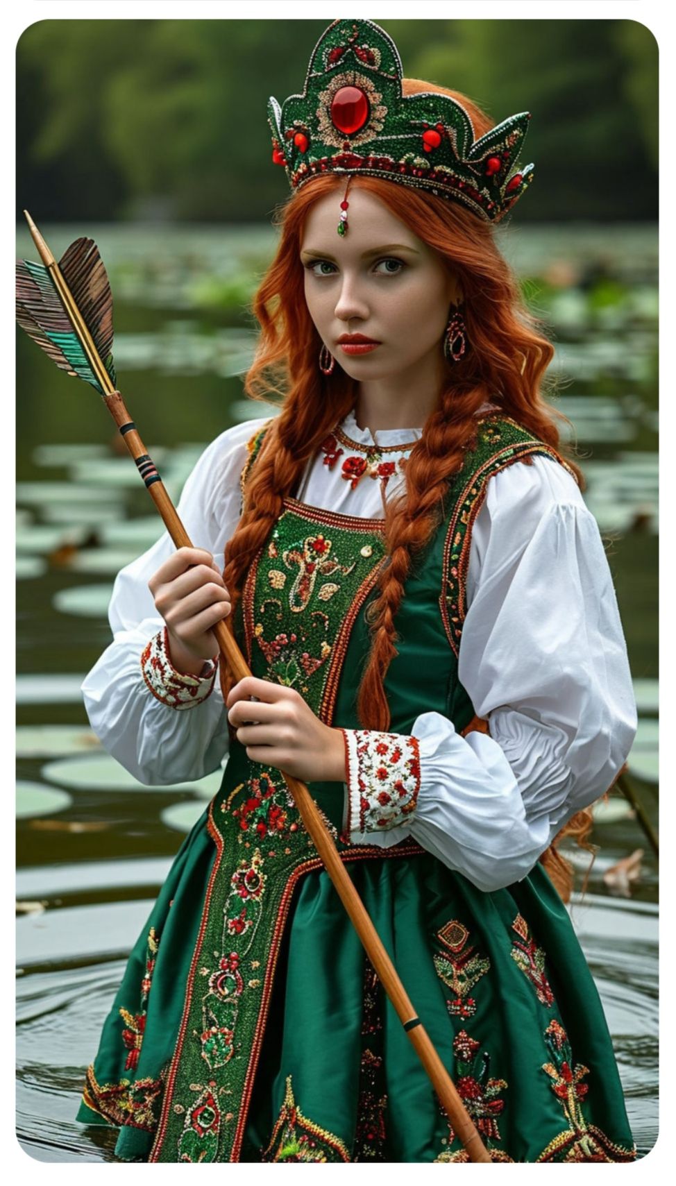 Nude girl Girls in Slavic costumes in Ankan